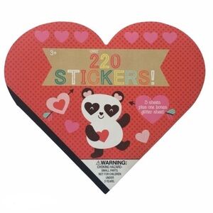 Valentine’s Stickers Book 220+ Pandas Hearts Elephants Owls Planner Journaling
